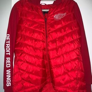 Detroit red wings vest jacket womens large